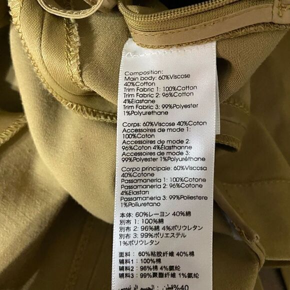 NEW 3.1 Phillip Lim Muscle Tee Combo Sateen Dress Size 0 White Olive Khaki - Picture 8 of 12